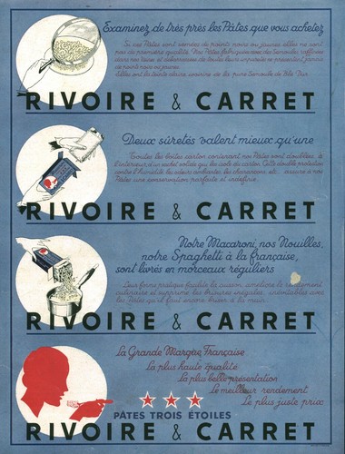 Publicité ancienne pâtes