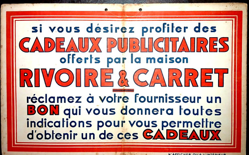 Publicité cartonnée - , à