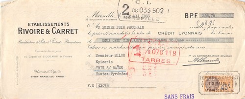 1933 manufacture pates - 1933, et