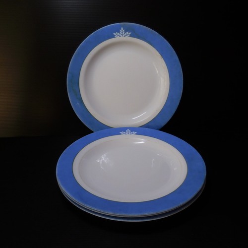 N9434 verre opalin blanc - , bleu